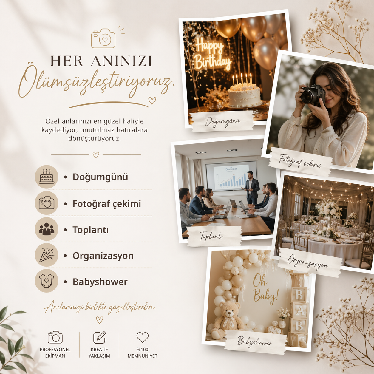 Fotoğraf ve Video Çekimi & Organizasyon Hizmetleri